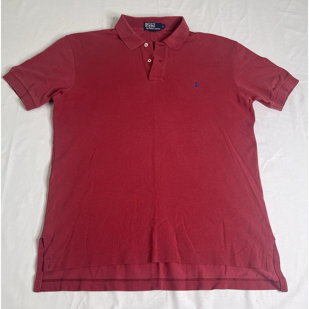 Polo‎ Ralph Lauren Men's Polo Shirt Short Sleeve Cotton Red Large